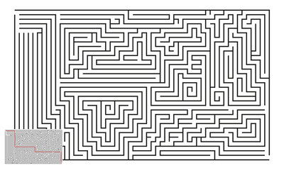 Large Vector Horizontal Maze with Answer 26