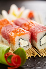 Salmon and Tuna Sushi Roll