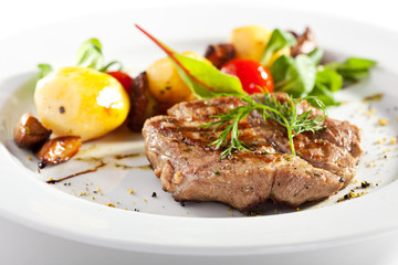 Pork with Vegetable Garnish