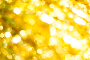 Christmas Gold Background. Defocused Background. Blurred Bokeh