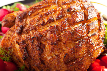 Baked Meat with Freshness Vegetables