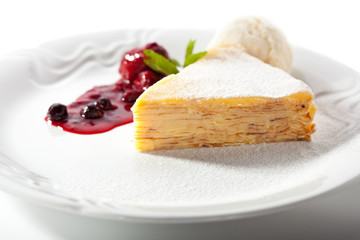 Pancake Cake with Ice Cream