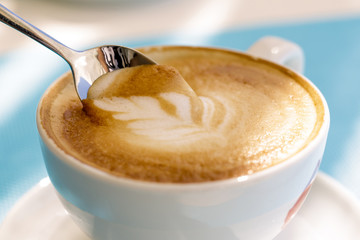 detail of coffee cup