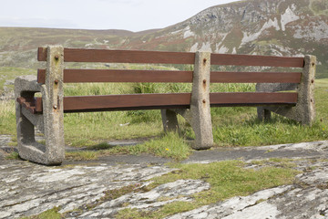 Bench in Glencolumbkille; Donegal