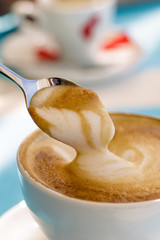 detail of coffee cup