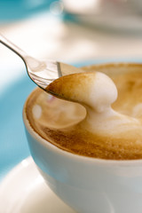 detail of coffee cup