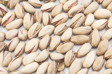 Baked Pistachios Close Up as Background