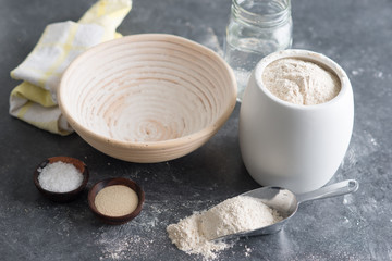 Home Made Bread Baking Ingredients