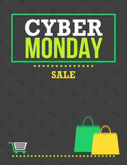 Cyber Monday sale poster and flyer design