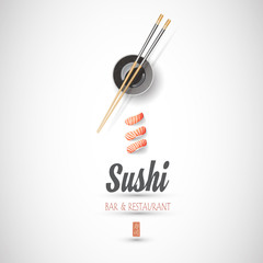 Fototapety  Projekt koncepcyjny zaproszenia restauracji sushi