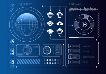 Security virtual interface . Mixed media
