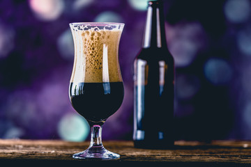Glass of dark beer, ambient concept