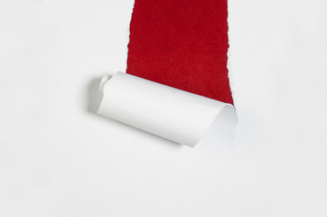 Torn blank paper with copy space for text or message