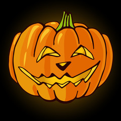 Halloween pumpkin vector hand drawn image