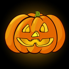 Halloween pumpkin vector hand drawn image