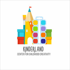 Children's center logotype.  Logo for kinder-garden,  kid's club