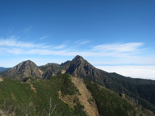 阿弥陀岳,赤岳と空