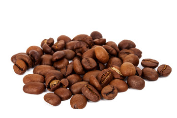 Pile of roasted coffee beans