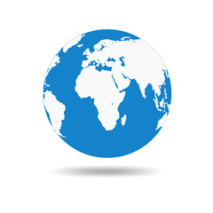 Planet Earth icon. Vector illustration.