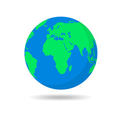 Planet Earth icon. Vector illustration.