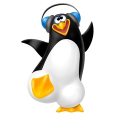 Obraz premium pinguino musicale