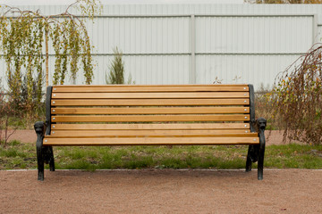 wooden bench outdoor