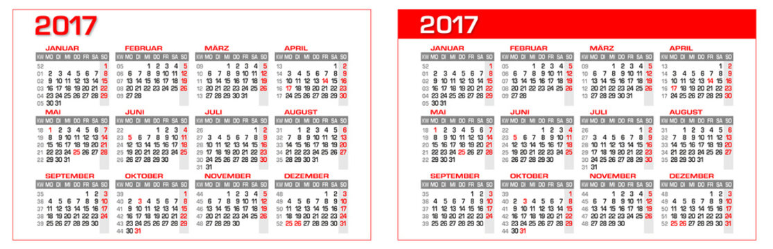 Kalender/Kalendarium im Visitenkarten-Format - quer