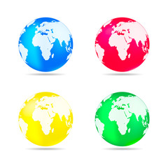 Planet Earth icon. Vector illustration.