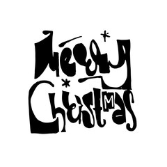Merry Christmas text. Modern calligraphy and brush lettering