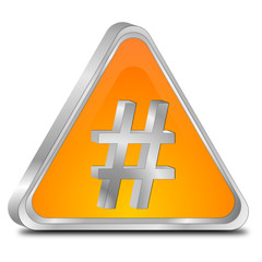 Fototapeta premium Hashtag Button - 3D illustration