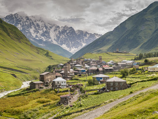Fototapeta na wymiar Ushguli village. Europe, Caucasus, Georgia.