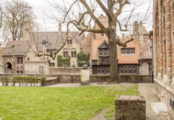 Old traditional buildings in Brugge - Belgium.