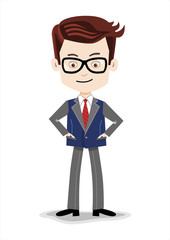 Animation cartoon character, agent, business man