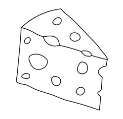 Cheese slices isolated vector on white