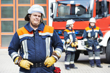 firefighter portrait on duty