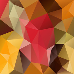Fototapeta premium vector abstract irregular polygon background with a triangular pattern in autumn colors - brown, red, yellow, green