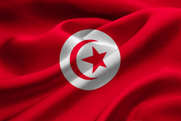 Fabric flag of Tunisia