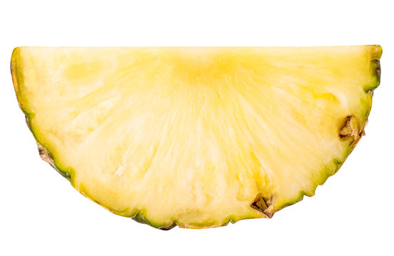 Sliced pineapple isolated on white background