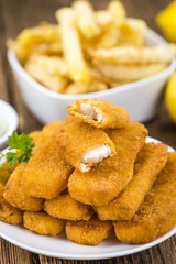 Portion of Fish Fingers (selective focus)