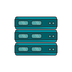 Device icon. Data base center and web hosting theme. Isolated design. Vector illustration