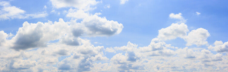 Panorama blue sky and cloud background.