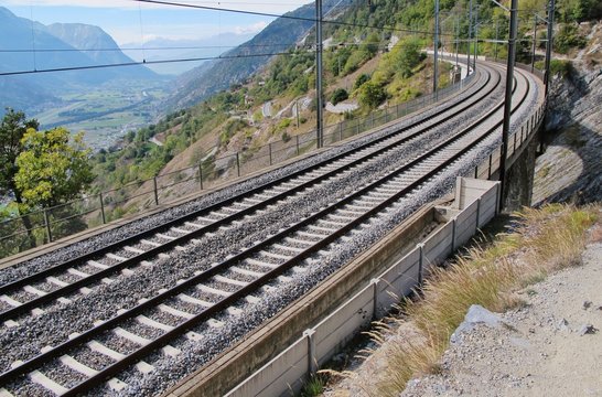 Bahnlinie der Lötschbergbahn, Wallis