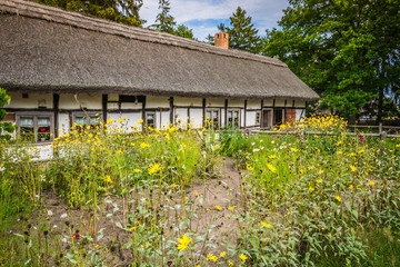 Old wooden house in Kluki, Poland