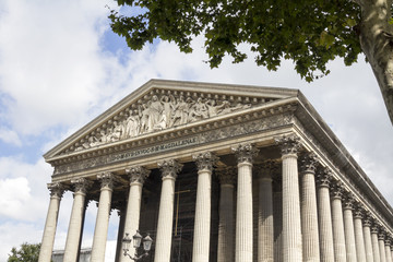 The astonishing church of Madeleine in the center of Paris
