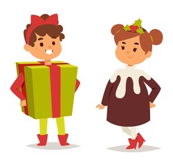 Illustration of carnival costume kid vector.