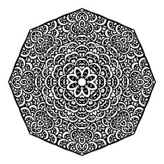 Mandala. Floral ethnic abstract decorative element. Hand drawn background.