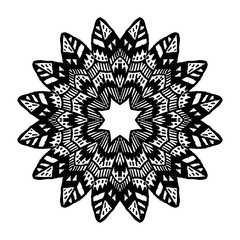 Mandala. Floral ethnic abstract decorative element. Hand drawn background.