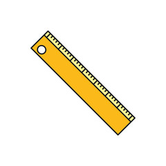 Ruler icon. School education supply and object theme. Isolated design. Vector illustration