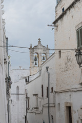 Facade of a building located in Ostuni, also known as "the white city", in the south of Italy.
