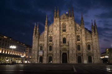 Fototapeta na wymiar Milan Cathedral (Duomo di Milano), Italy. Night view.